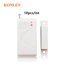 10 шт./лот беспроводной, оконный, дверной датчик 433 МГц 1527 магнитный контакт двери открытый вход сигнализация детектор для панели сигнализации