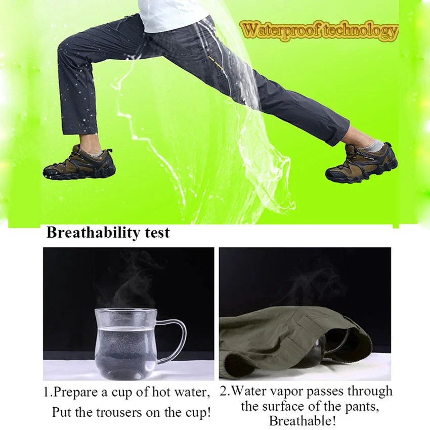 Stretch Hiking Pants Mens Outdoor Sports Breathable Mountain Trekking Fishing Cycling Waterproof Quick Dry Trousers PN12 hiking pants