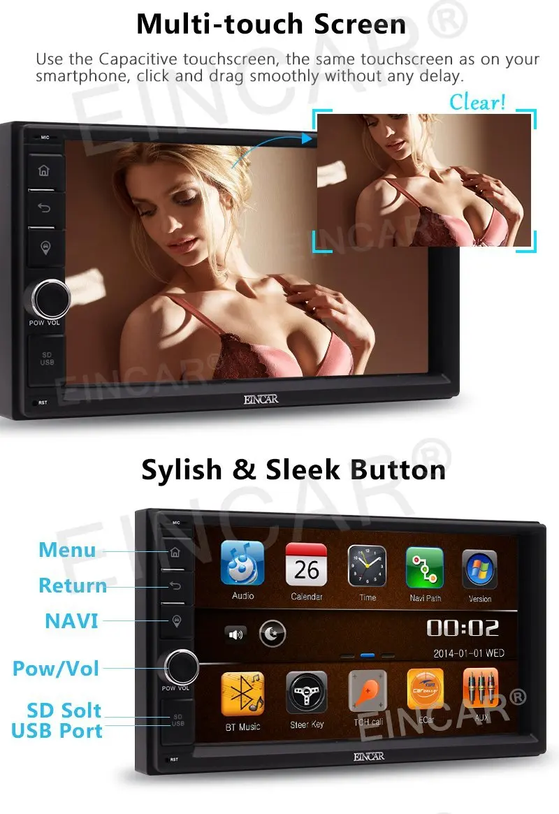 Cheap Windows 6.0 7 Inch 2 Din Car Stereo GPS Navigation with map card Autoradio with Touch Screen Car Radio Audio Remote Control Blue 3