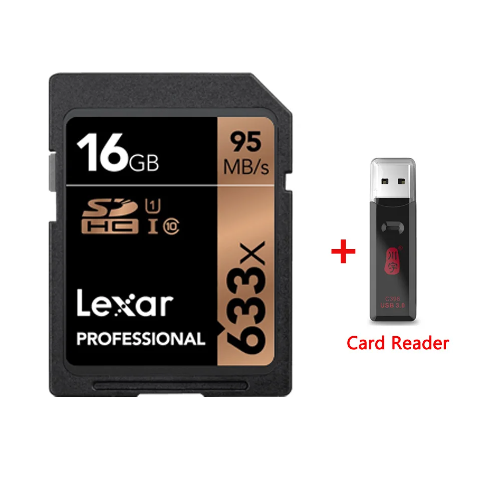 Карта памяти Lexar 95 м/с SDXC 32 Гб 64 Гб 128 ГБ sd-карта U1 SDHC класс 10 U3 256G 512G 1T карта памяти для видеокамеры 1080p 3D 4K - Емкость: 16G2