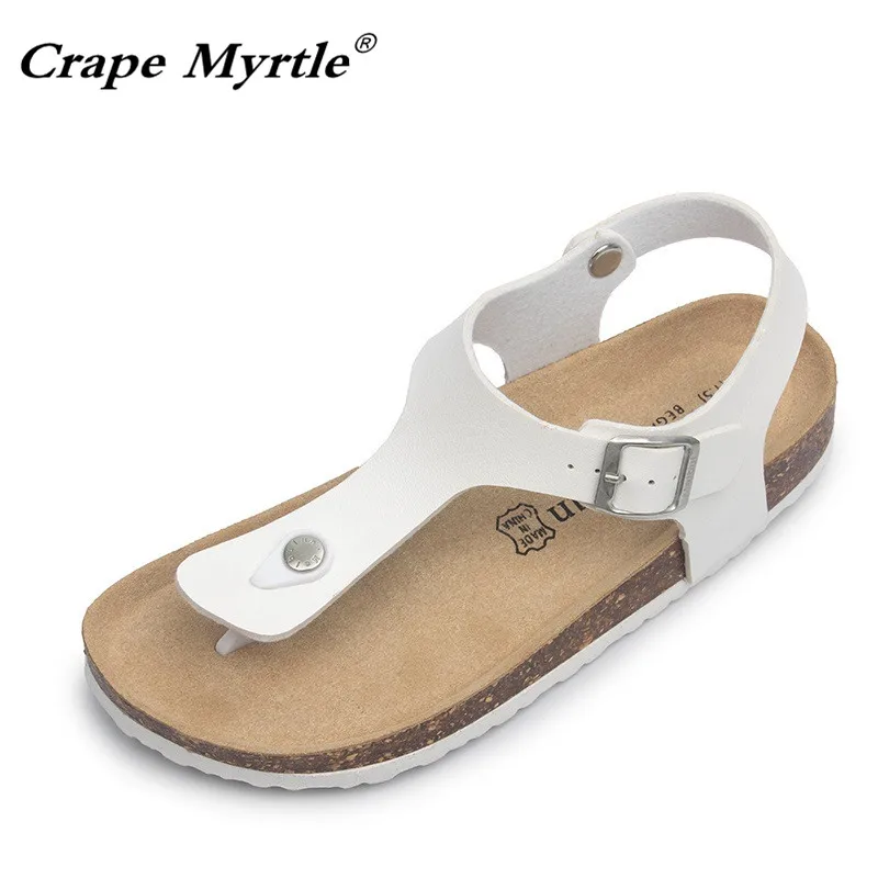 

Fashion Cork Slippers 2019 New Women Summer Beach Gladiator Buckle Strap Slipper Shoes Flat Casual women Beach Comfortable shoes