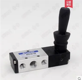 

1/4'' 3/5 Way Single Head Hand Pull Valves With Lock 4H230-08L5 Way 3 Position 4H230-08 Center Close Manual Solenoid Valve Hand