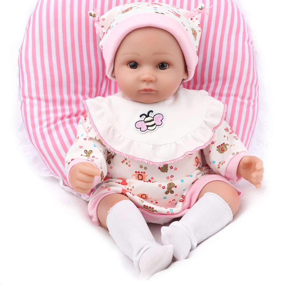 

NPK DOLL Reborn Baby Pink lifelike Realistic Newborn Babe Boneca Soft Silicone cloth Body Christmas Gift for Girls Boys Kids