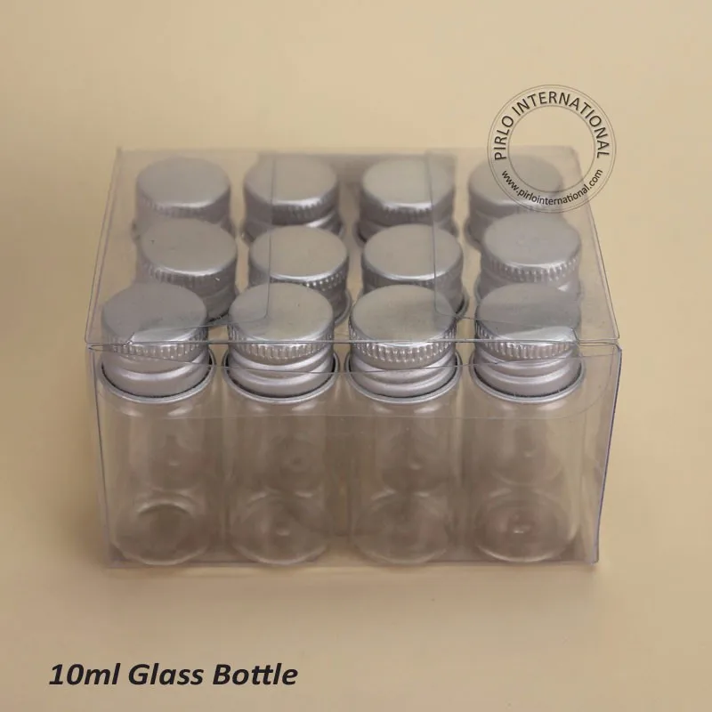 36 шт./лот 10 мл стеклянная бутылка для образцов с алюминиевым Кепки 1/3OZ пустая банка косметические контейнеры 10 г маленький горшок многоразового упаковка