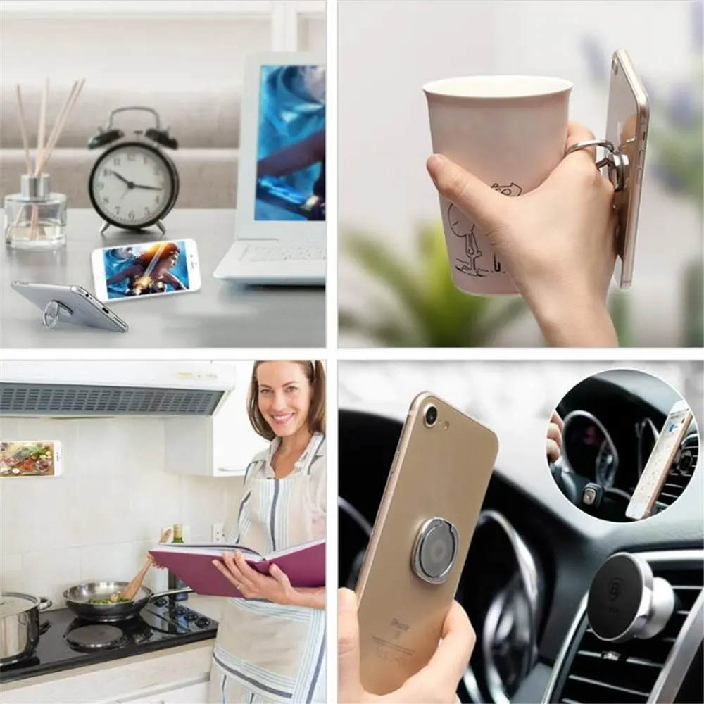 General Phone Finger Ring Holder 360 Degree Stand For Samsung Xiaomi iPhone X 8 7 6s plus IPAD Smartphone Tablet Car Mount Stand