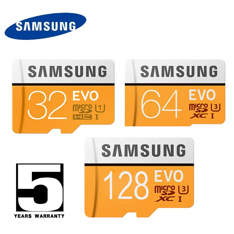 Оригинальный samsung EVO 16/32 ГБ SDHC gps карт записки C10 64 SDXC U3 картао SD смартфон флэш-карты