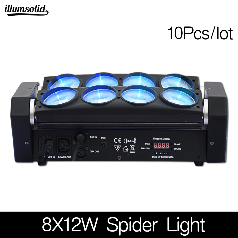 

Fast shipping led spider 8x12w rgbw moving head Stage light 10Pcs/lot