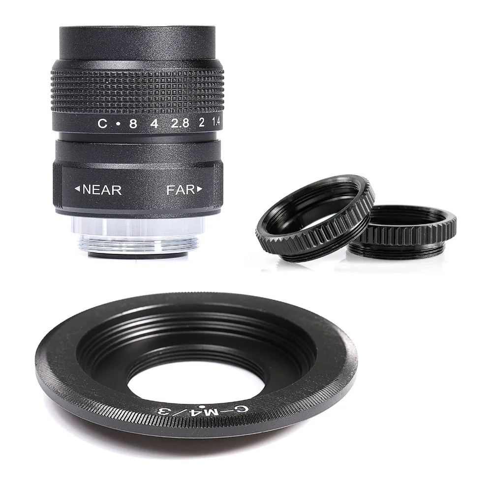 Fujian 25mm F1.4 CCTV camera lens + C Mount to Micro 4/3 for Olympus