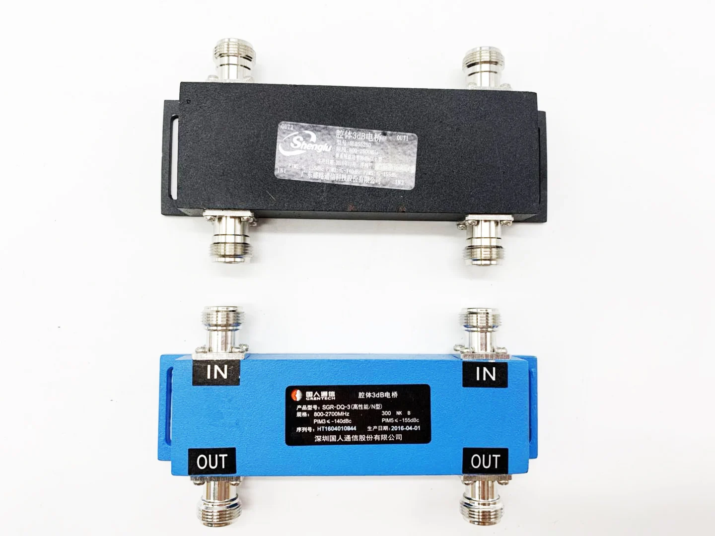 

telecom use 3db 200W 800-2700MHZ bridge combiner 2 IN 2 OUT BTS Port Hybrid Coupler radio frequency combiner