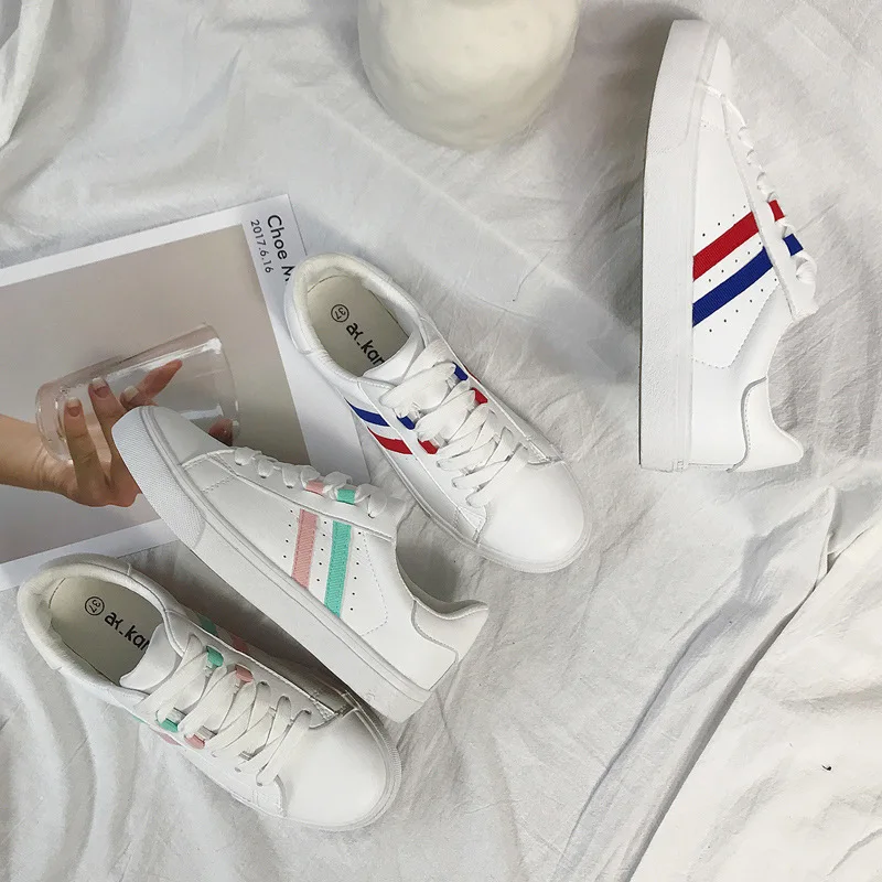 

8002 small white shoes female 2019 new Korean version of the tide spring shoes canvas shoes flat student Harajuku ulzzang