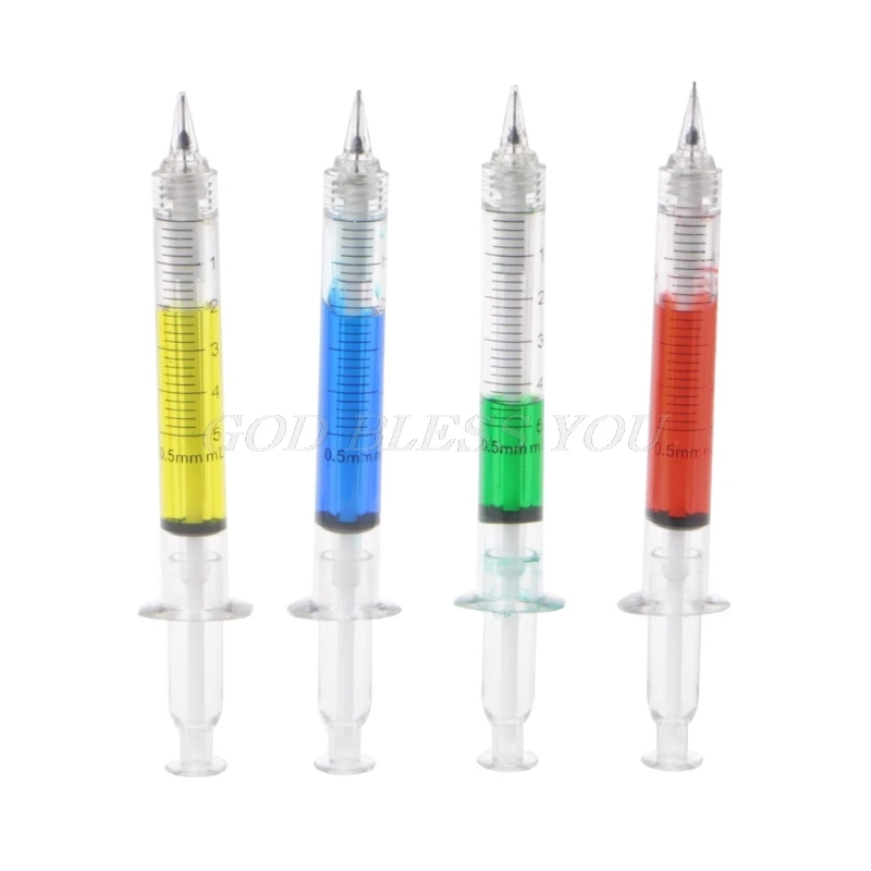 

1Pc Needle Tube Syringe Shape Mechanical Pencil Office School Stationery