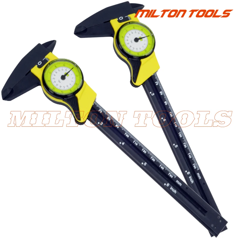 150mm/6"Plastic Dial Caliper PLASTIC BLACK DIAL VERNIER CALIPER inch