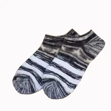 6 шт. = 3 пары Женские мягкие хлопковые Короткие повседневные полосатые носки удобные невидимые носки до щиколотки весна лето осень