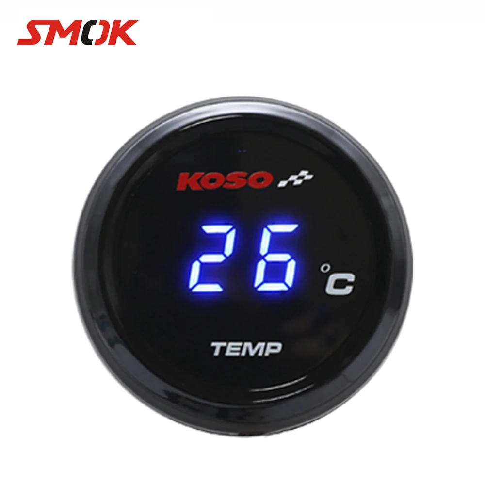 Universal Motorcycle Digital Thermometer Instrument Water Temp Gauge Temperature Meter Blue LED Light