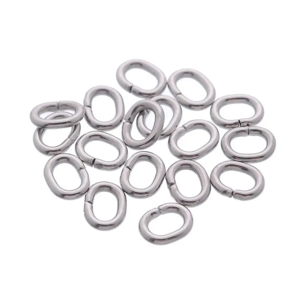

LASPERAL 50PCs Stainless Steel Open Oval Rings For Bracelet Necklace Jewelry 6.5x5mm DIY Jewelry Findings DIY Hand Made Craft