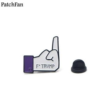 

20pcs/lot Patchfan Trump letter diy Zinc tie cartoon Pins backpack clothes brooches for men women decoration badges medal A1791