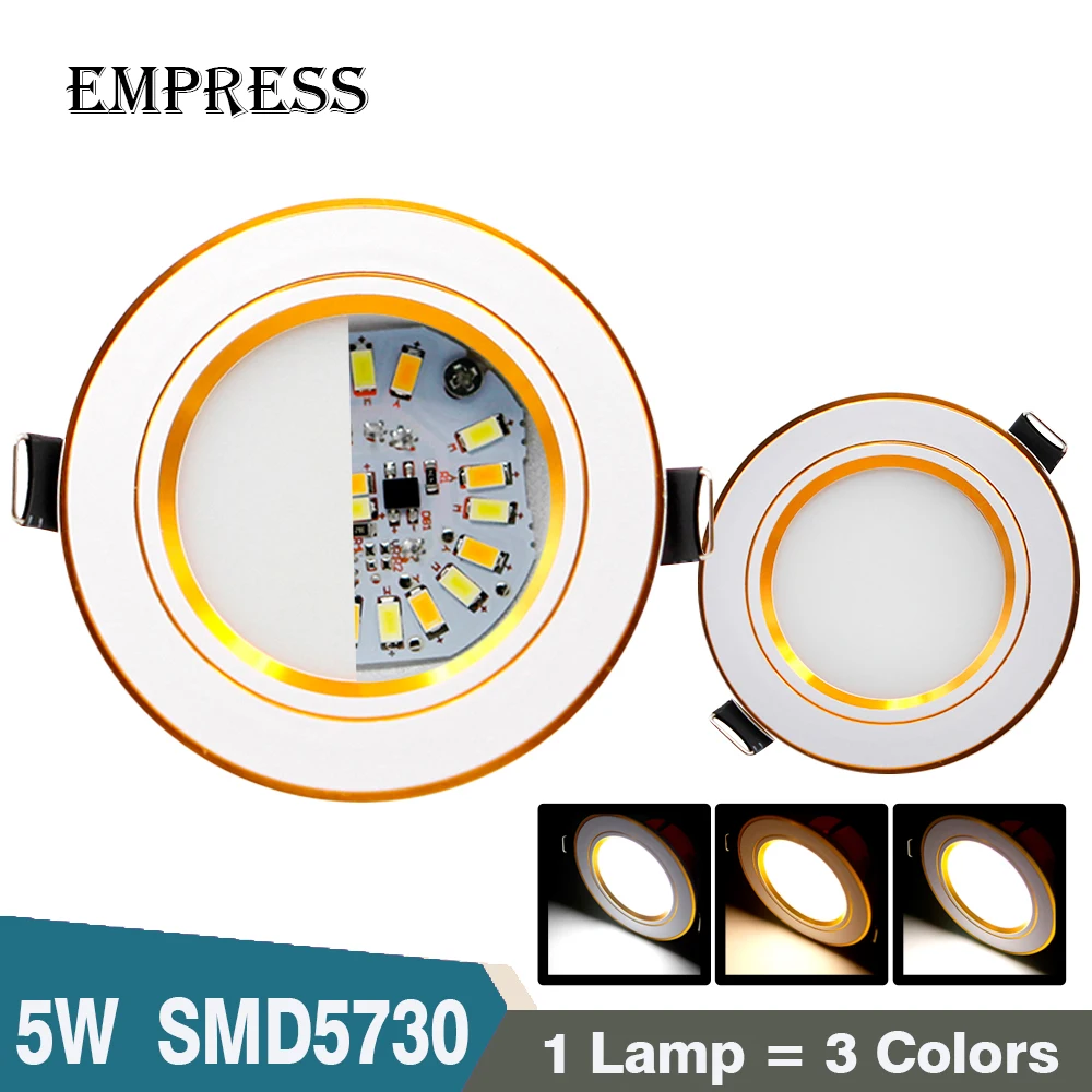 Downlights downlight levou lâmpada 5 w Temperature : Warm White(2700- 3500k); Nature White (3500-5500k); Cool White (5500-7