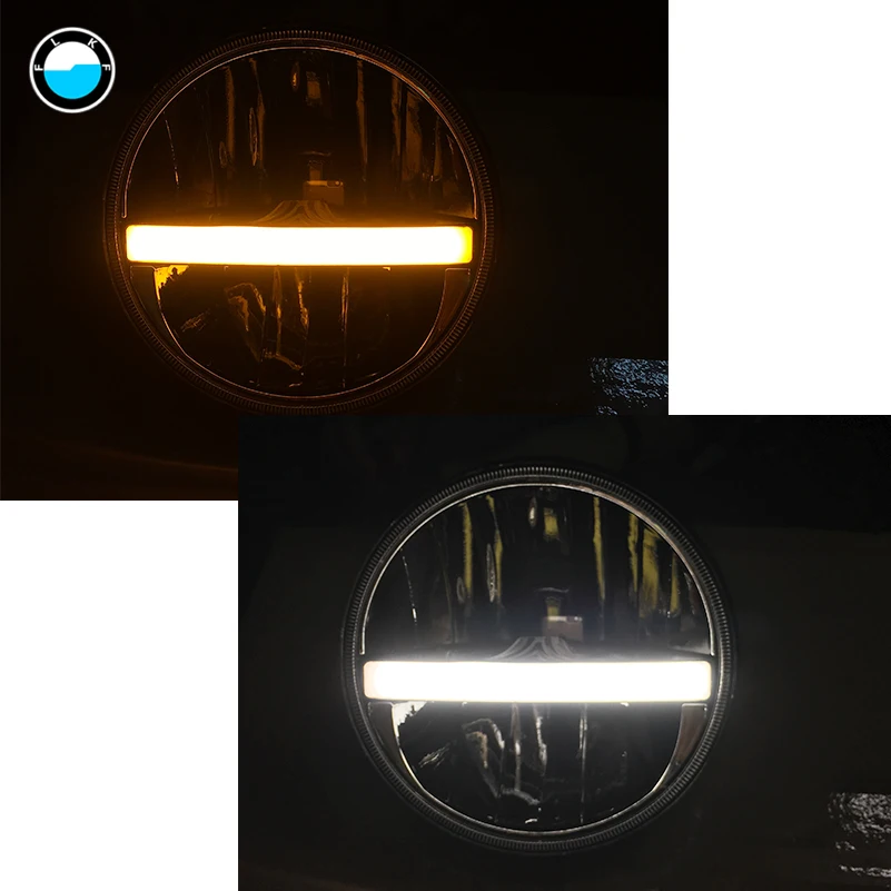 7 Inch LED Headlight DRL High Low Beam Turn Signal For Jeep Wrangler JK CJ