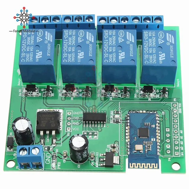 dc 12v 4ch bluetooth relay module for android mobile remote controldc 12v 4ch bluetooth relay module for android mobile remote control switch for motor led light
