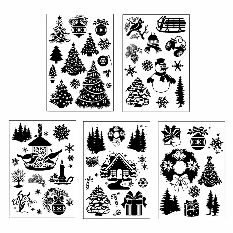 Christmas Transparent Silicone Stamps For DIY Scrapbook Album Card Decor Clear Craft Gifts