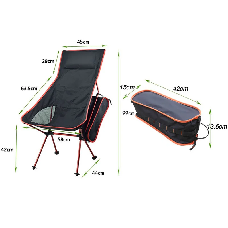 

Portable Collapsible Moon Chair Fishing Camping BBQ Stool Folding Extended Hiking Seat Garden Ultralight Office Home Furniture