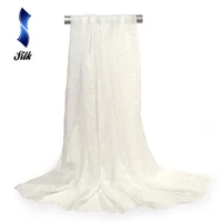 150*90cm solid white women plain bubble chiffon scarf hijab wrap printe solid shawls beach outdoor big silk scarves shawl female 1