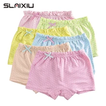 5Pcs Lot Candy Dot Colors Girls Boxer Breathable Cotton Material Kids Girls Underwear for Baby Panties