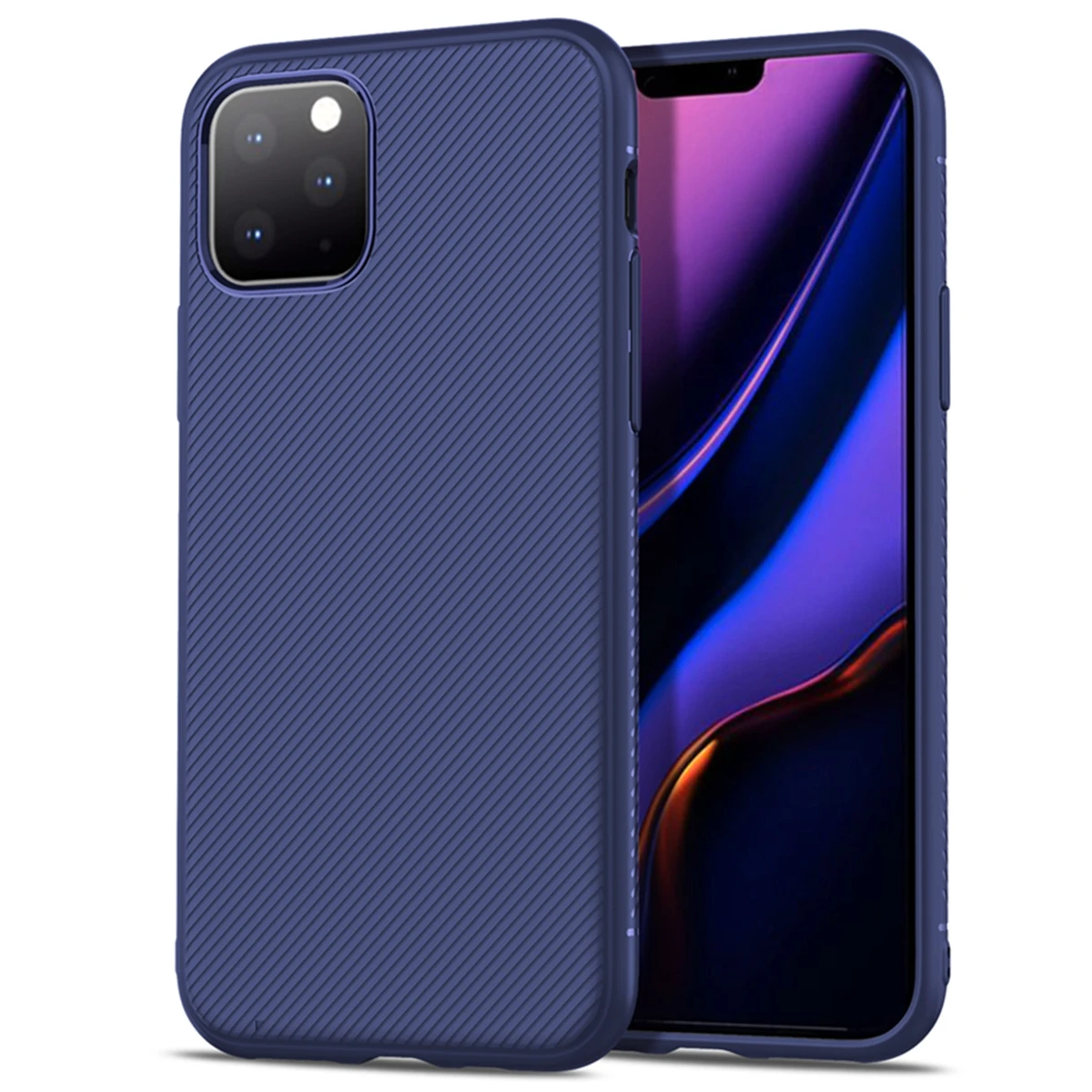 Чехол для iPhone 11 Pro Max силиконовый тонкий текстурированный Матовый Мягкий ТПУ