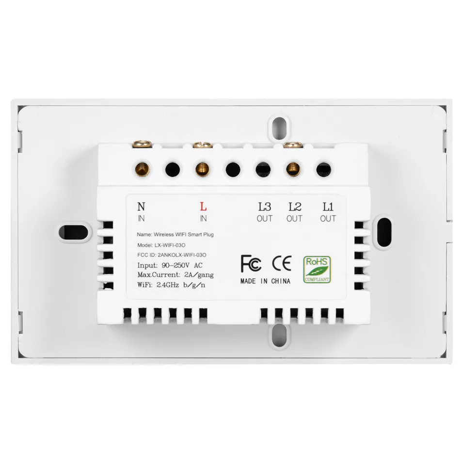 New Ewelink App US Type 1 gang wall light wifi switch, touch control panel, wifi remote control via smart phone, work with Alexa-5