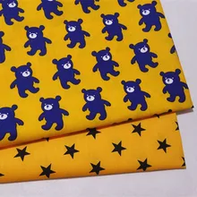 

New Prints Lovely Bear Kids Cotton Twill Quilting Fabric by half meter for DIY Sewing Bed Sheet Dress making cotton fabric