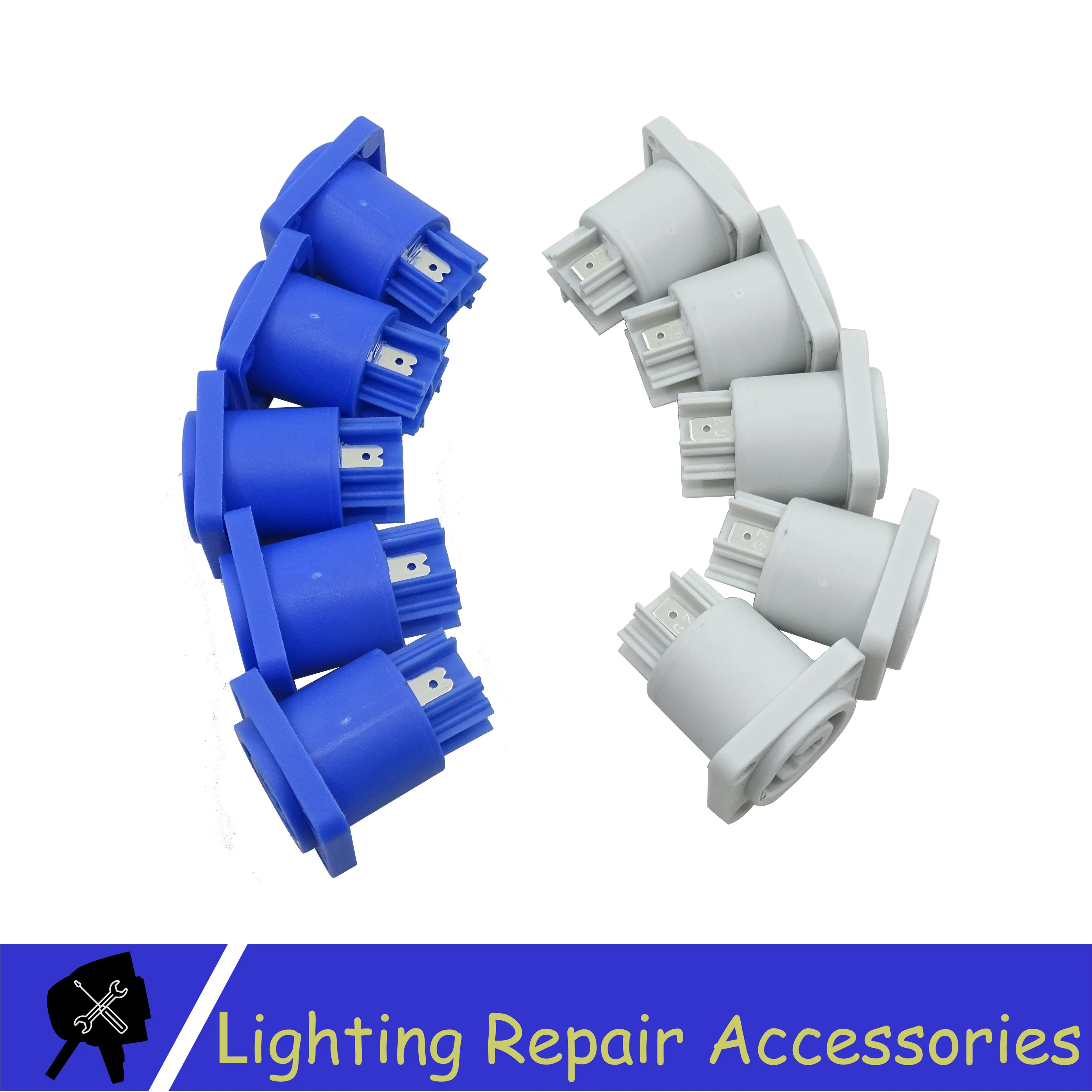 

3 PIN Female Power Con Panel Mount Stage Light Power Socket Audio Connector Chassis For Stage Light Accessories