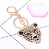 CHIELOYS Leopard Keychain Key Chains Metal Crystal Key Chain Keyring Charm Bag  Pendant Gift Wholesale Price KC026 ► Photo 3/6