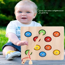 Детские деревянные игрушки магнитная игра рыбалка игрушка игра Дети 3D Рыба Детские развивающие игрушки открытый Забавный мальчик девочка подарок на день рождения