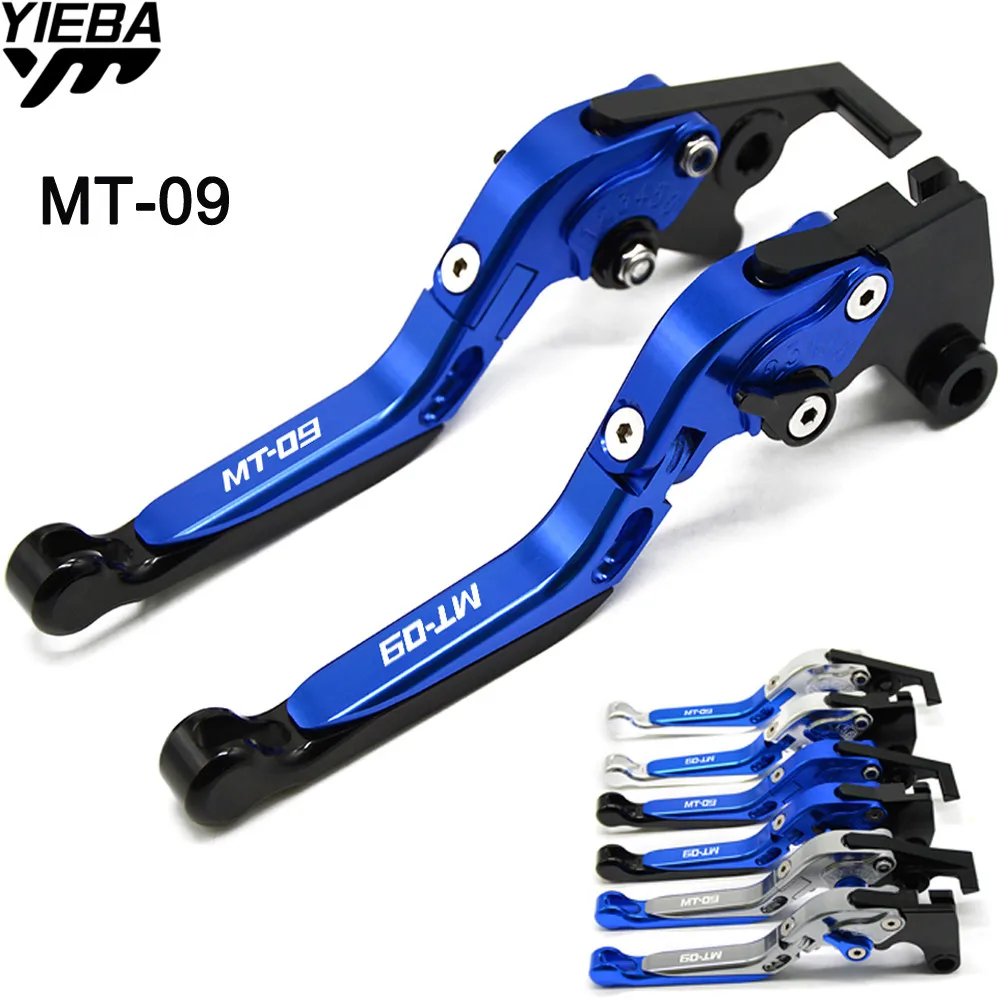 Motorcycle CNC Adjustable Foldable Motorbike Brakes Clutch Levers With MT-09 LOGO FOR YAMAHA MT-09 MT 09 MT09 2014 2015 2016