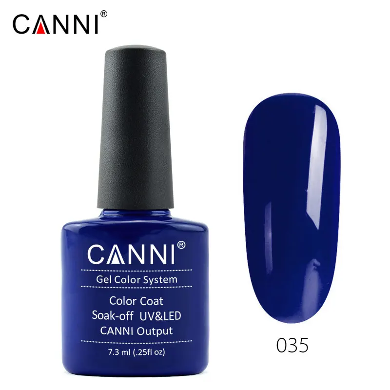 CANNI бренд полный гель для ногтей УФ-светодиодный, быстро сохнут, Лаки резиновая основа для долговечная без вытирания яркие блестящие верхнего покрытия УФ-гель для ногтей - Цвет: 035