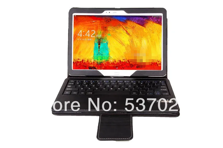 Съемный беспроводной Bluetooth клавиатура Folio Stand кожаный чехол для Samsung Galaxy Note 10 1 2014