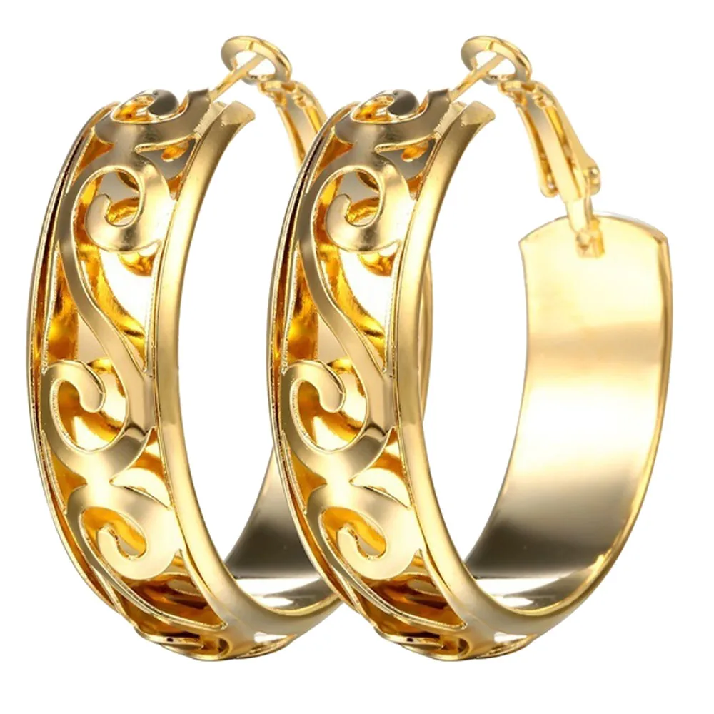 Модные Винтажные круглые женские серьги, новые трендовые серьги, женские золотые серебряные серьги-кольца, ювелирные изделия для ушей