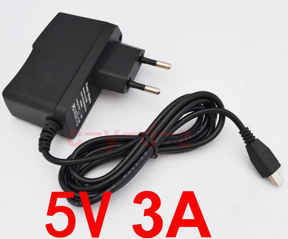 1 шт. высокое качество 5 в 2A 2.5A 3A V8 EU штекер Micro USB зарядное устройство адаптер питания плоский разъем для Raspberry Pi