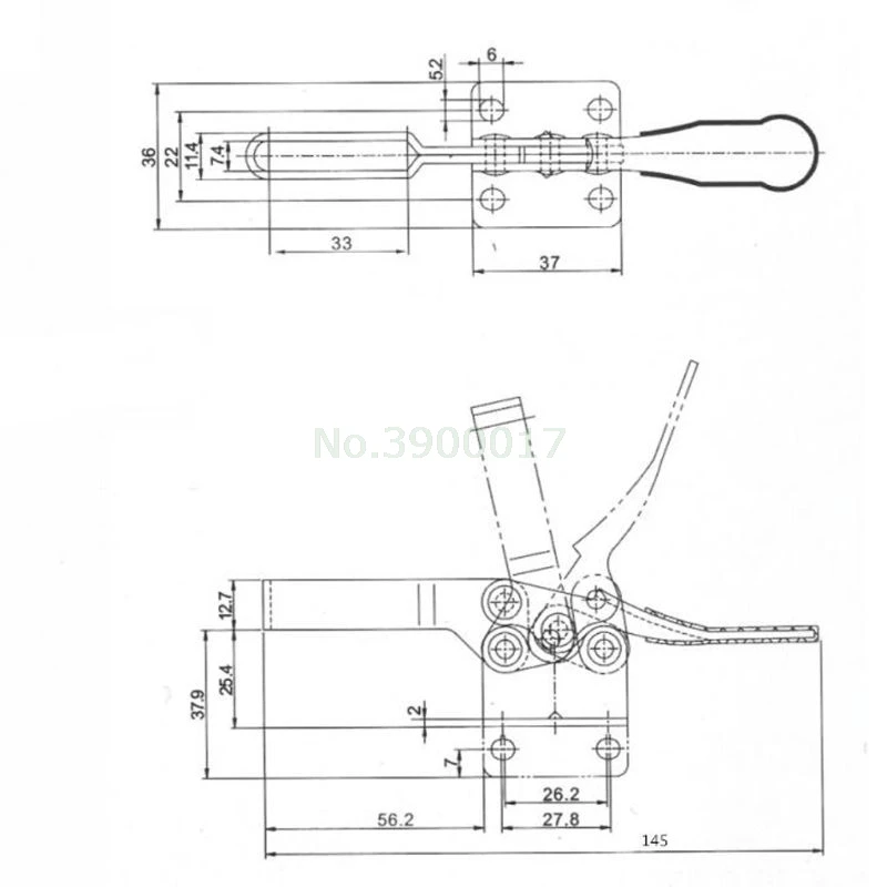 Quick Release Toggle Clamp 201B металлическая Горизонтальная емкость 220 фунтов/100 кг