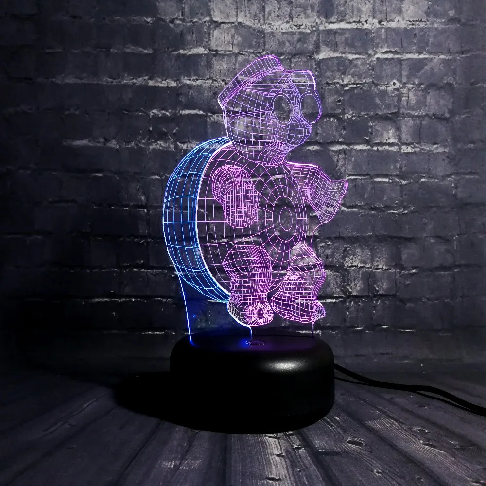 Морские животные Черепаха 3D лампа USB ночной Светильник смешивание цветов RGB