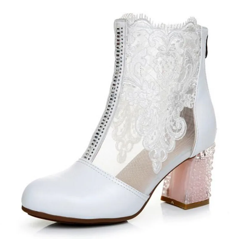 2016 summer genuine leather sandals fish head hollow lace high-heeled sandals thick with cowhide cool boots women sandal shoes 2016 summer genuine leather sandals fish head hollow lace high-heeled sandals thick with cowhide cool boots women sandal shoes