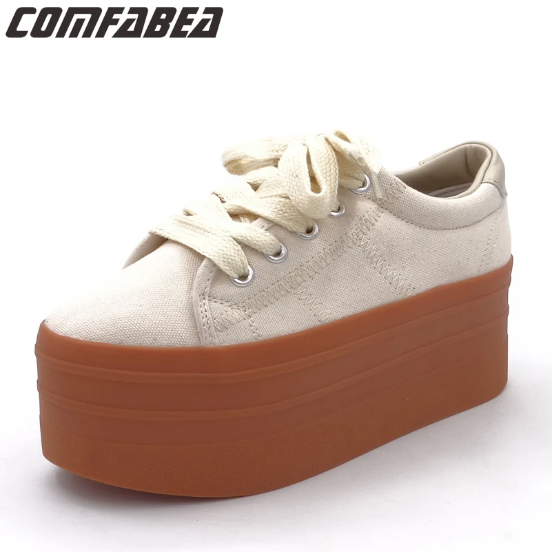 canvas shoes platform