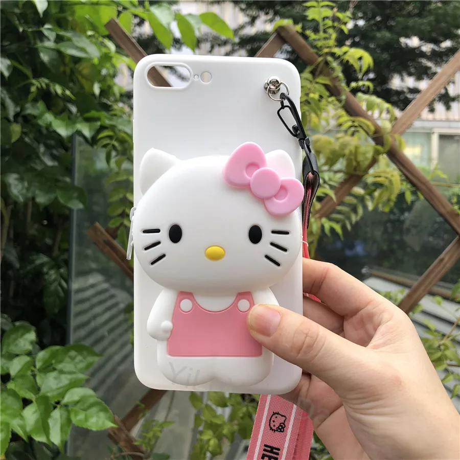 Cartoon Stitch Minnie Zipper Wallet Phone Case for Huawei Y5 Lite Y6 Y7 Pro Y9 Prime 2019 2018 Soft Silicone Cover Bag Cover