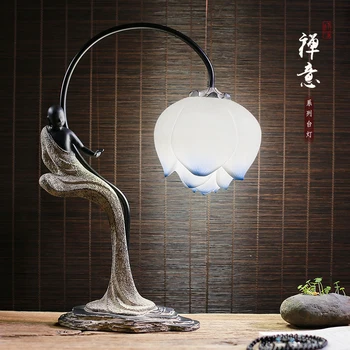 

The new Chinese style retro Zen table lamps for living room Led Bed lamp bedside light table light Tafellamp lamps bedroom