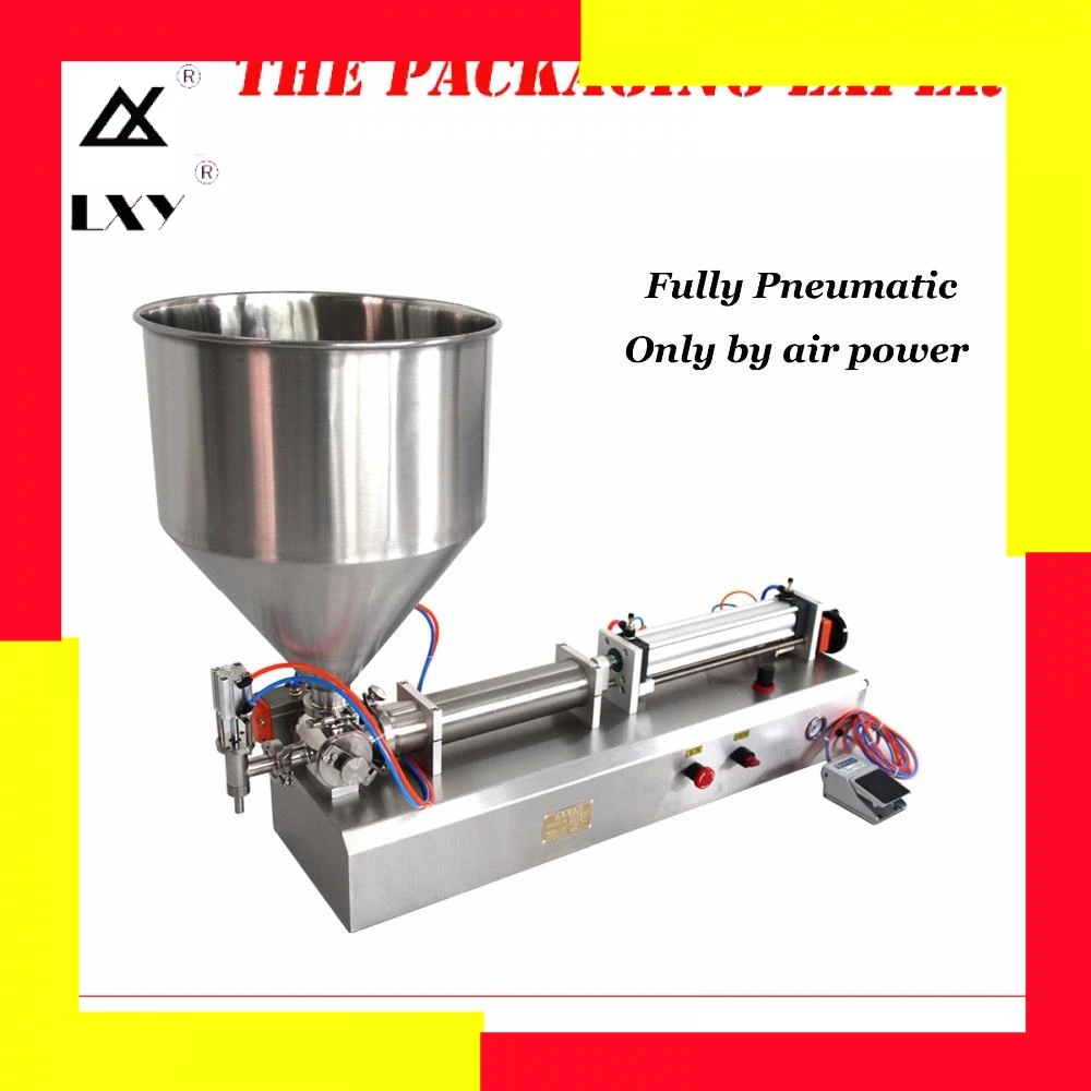 Полностью пневматическая машина для наполнения пасты пневматическая с одним цилиндром поршневой Крем-шампунь для лосьонов и соусов