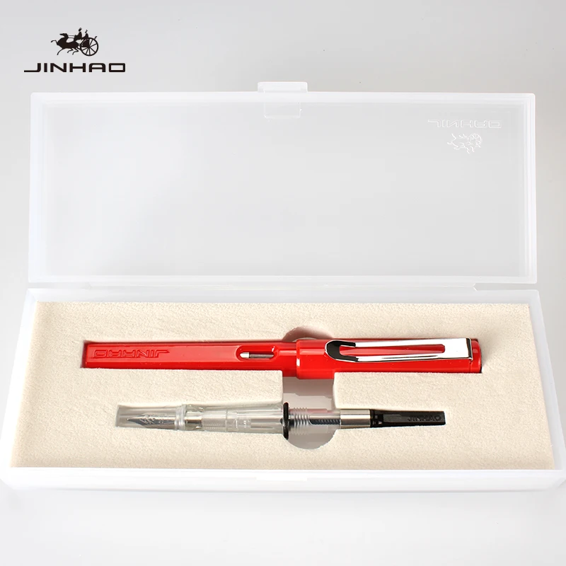 Jinhao 599A, двойные ручки, перьевая ручка, 0,5 мм+ 0,38 мм, набор чернильных ручек, роскошные подарочные ручки для письма, чехол - Цвет: 13