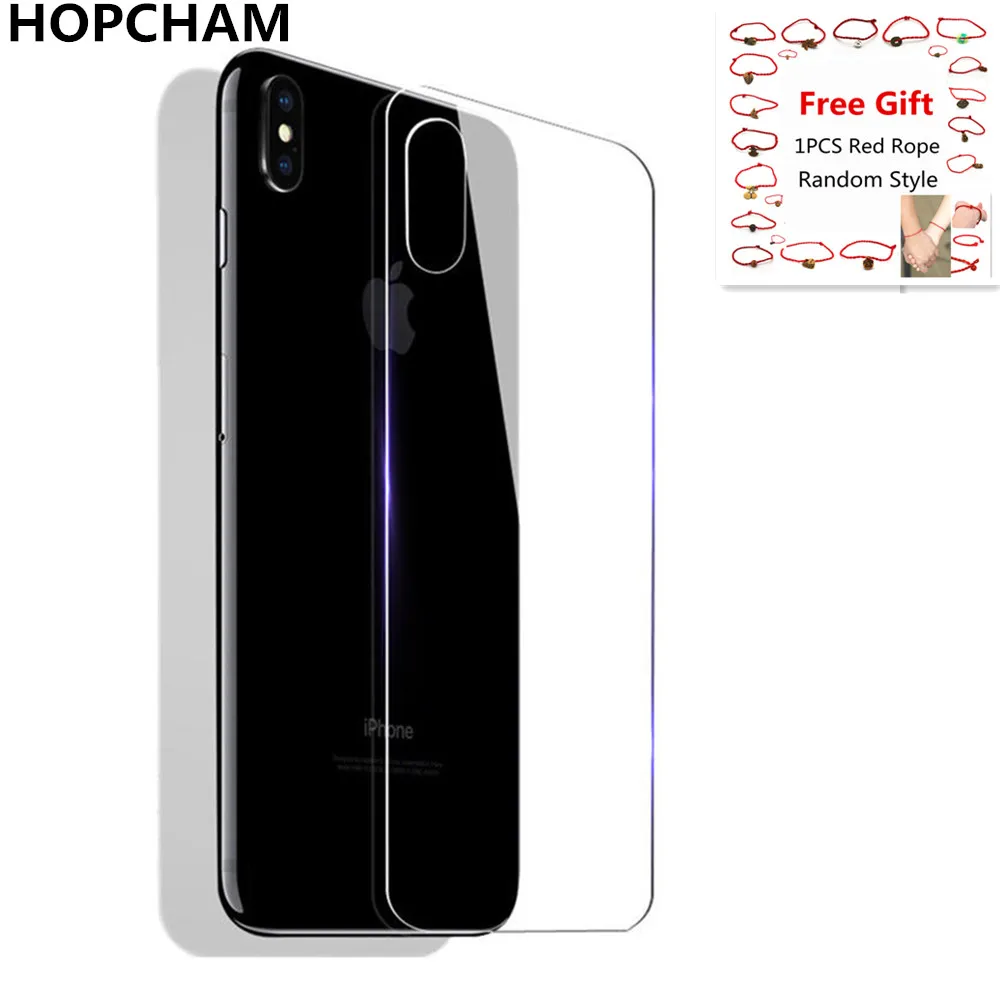 HOPCHAM Screen Protector For iPhone X 7 8 Plus 10 Tempered Glass On the back SE 6S Back Film  Мобильные телефоны