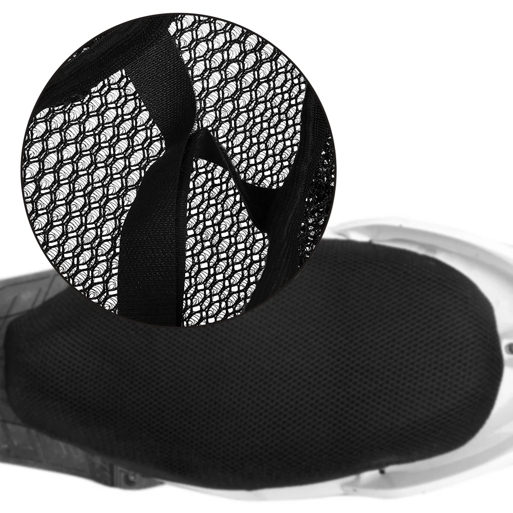 

New Practical 3D Black Moto Electric Bike Net Seat saddle Cover Durable Black Mesh Cooling Protector Cushion Breathableaccessory