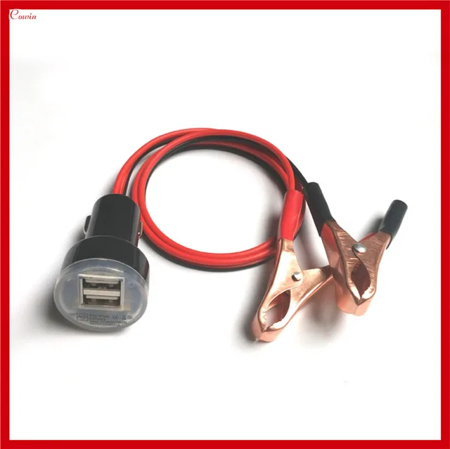 New Clip Storage Battery 12v To 5v Converter Car Motorcycle USB Gps Phone Charger Port Socket