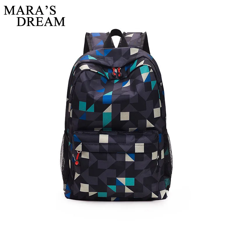 

Mara's Dream New Women Travel Backpack High School Student Bag Geometric Waterproof Large Capacity Backpack For Adolescent Girls